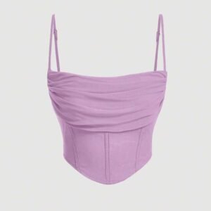 Hot Solid Ruched Cami Top