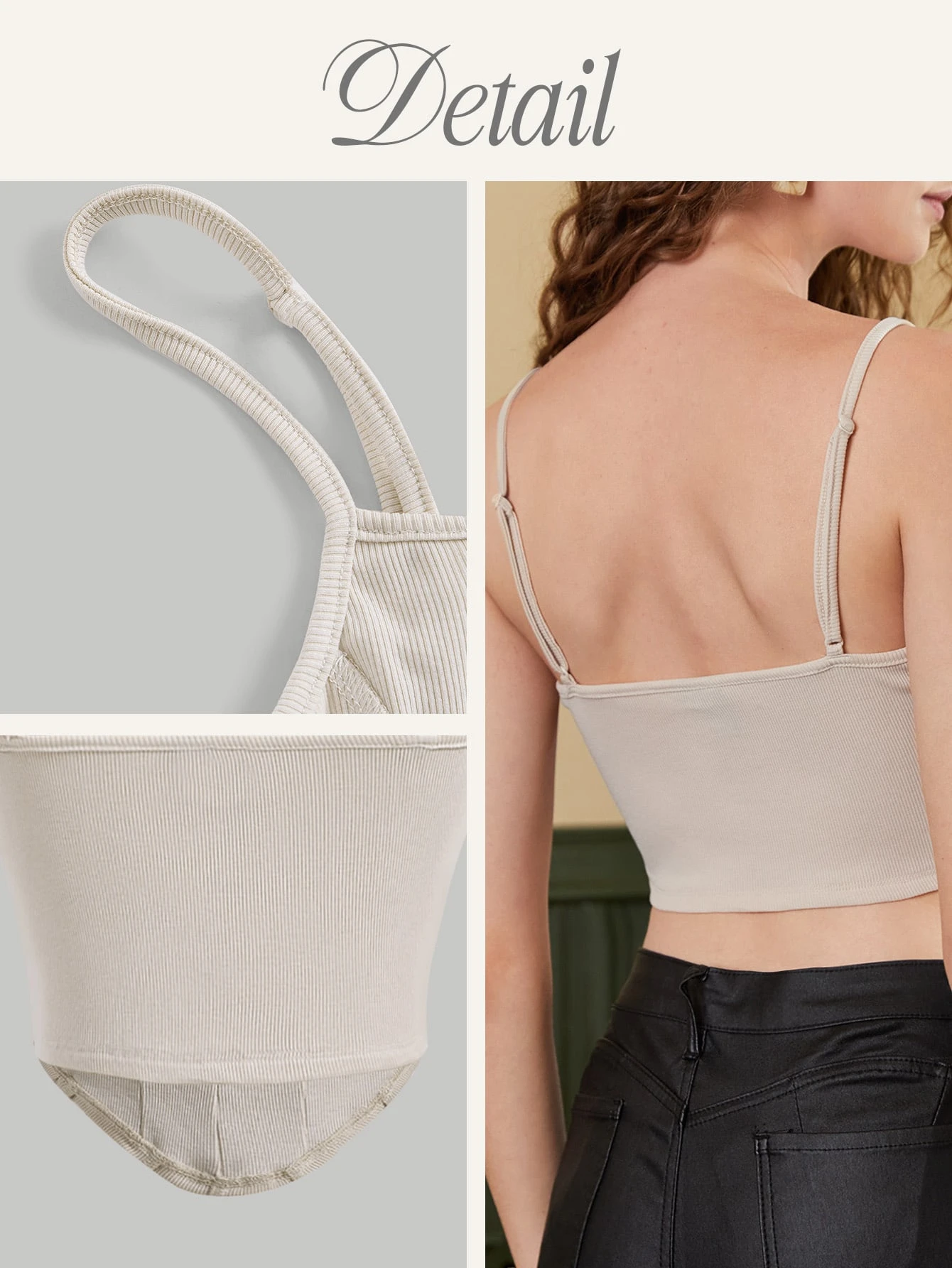Bossy Solid Crop Cami Top - Image 4