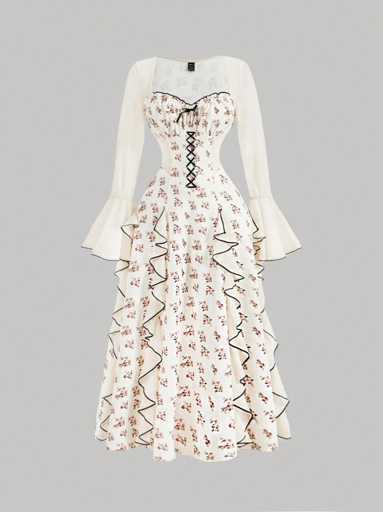 Anaya Floral Printed Long Dress