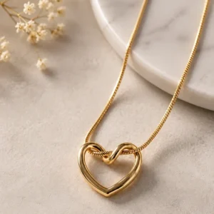 Anaya Hollow Heart Pendant Necklace