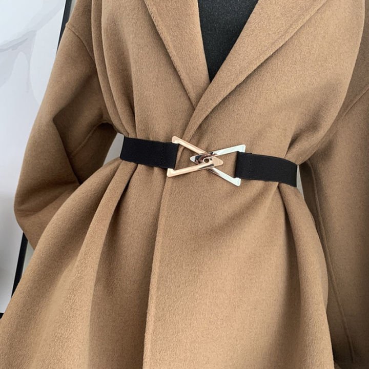 Symmetrical Buckle Elastic Fashion Belt